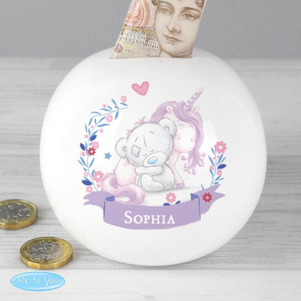Personalised Tiny Tatty Teddy Unicorn Money Box Extra Image 2